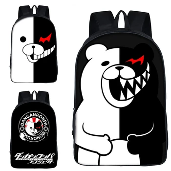 

Danganronpa: Trigger Happy Havoc Cartoon monokuma School Bag Travel Shoulder Bags Backpack Teenager Satchel Student Knapsack New