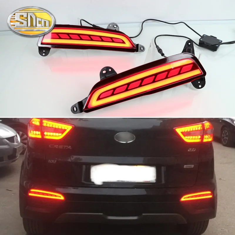 2 шт. для Hyundai IX25 Creta 2015 2016 задний бампер отражатель светодиодный стоп светильник