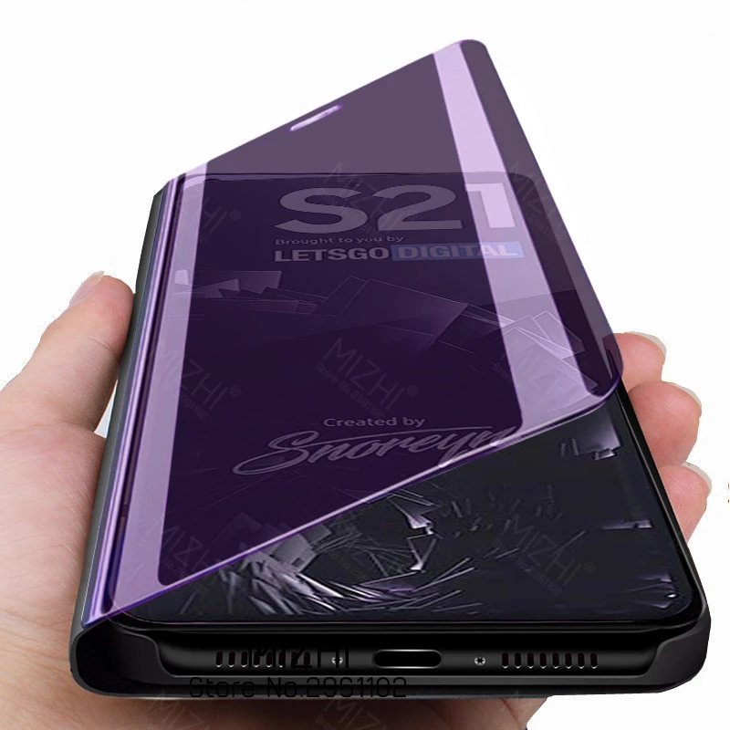 Samsung Galaxy S21 Ultra Plus 5G, S21 FE, S21Plus Phone Case, Smart Mirror Flip Case