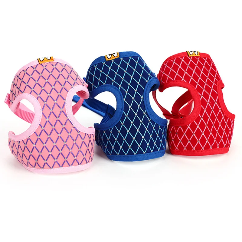 

Pet Puppy Cat Vest Harnesses Tow Rope Small Pets Breathable Mesh Out Small Pet Chest Strap Carrying Supplies