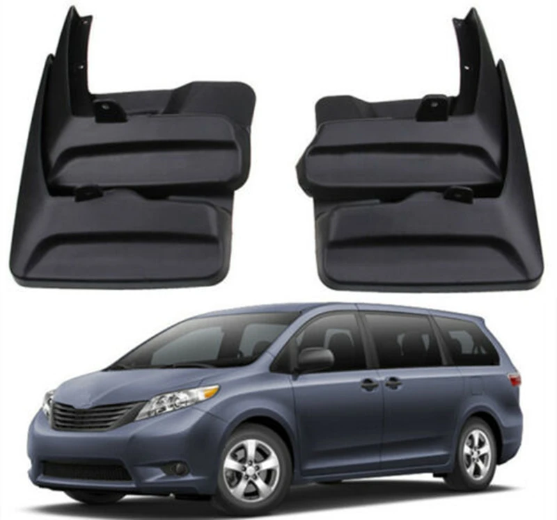 Украшение автомобиля спереди и сзади Брызговики подходят для 2011- TOYOTA SIENNA крыло 4 шт./компл