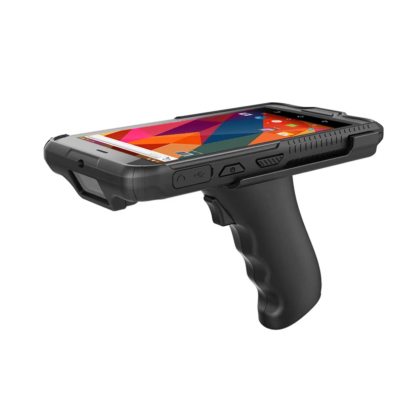 Portátil do Varredor Táctil com Punho da Pistola 2d do Código de Barras do Andróide Pda da Tela Dispositivo Terminal Portátil Nfc 1d 2 gb Ram 6 4g