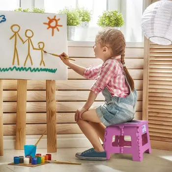 

9In Folding Step Stool The Lightweight Step Stool Sturdy Safe Enough for Kids Opens Easy Great for Kitchen Bathroom
