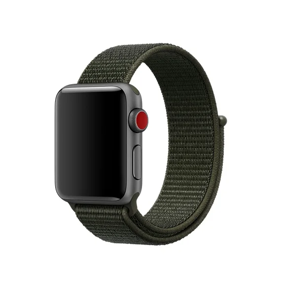 Цветной тканый нейлоновый ремешок для Apple Watch Band 5 4 40 мм 44 мм мягкая дышащая Спортивная петля для iWatch 3 2 1 38 мм 42 мм ремешок для часов - Цвет ремешка: army khaki