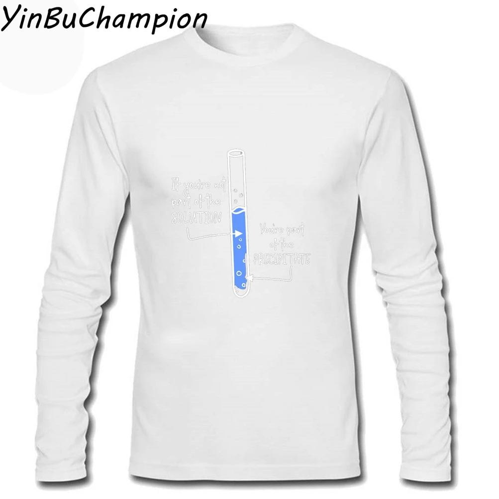 Мужская футболка из хлопка, раствор или осадок, футболка s chemistry school ele, Мужская футболка ts, футболки с длинным рукавом koszulka - Цвет: Белый