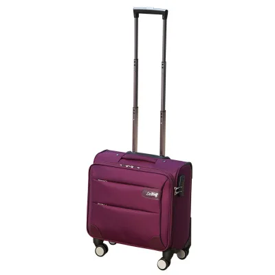 purple boarding box 14/16/18/20 дюймов чемодан Универсальный колеса Оксфорд тележка чехол Портативный Чемодан высокого качества костюм чехол Бизнес чемодан сумка - Цвет: purple boarding box