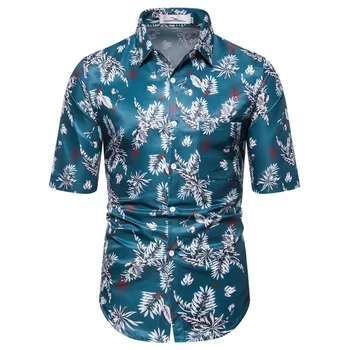 

Hawaiian Shirts Mens Funny Printed Turn Down Collar Short Sleeve Casual Shirts Men Button Streetwear Beach Shirts Camisa