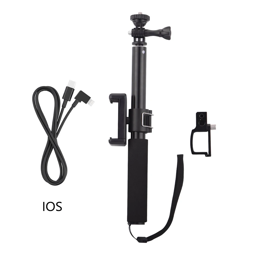 Selfie Stick for DJI OSMO Pocket Handheld Gimbal Stabilizer Cable for Type-c IOS Android Phone Clip Module Extension Pole Kits - Цвет: IOS