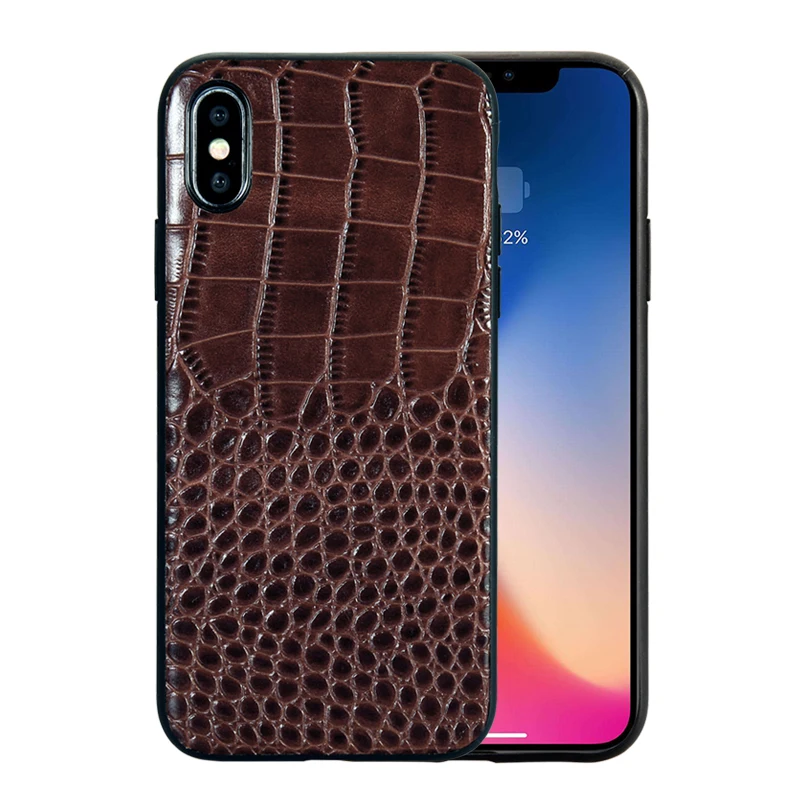 Роскошные Чехлы из натуральной кожи для iphone 6 7 8 plus ударопрочный чехол с