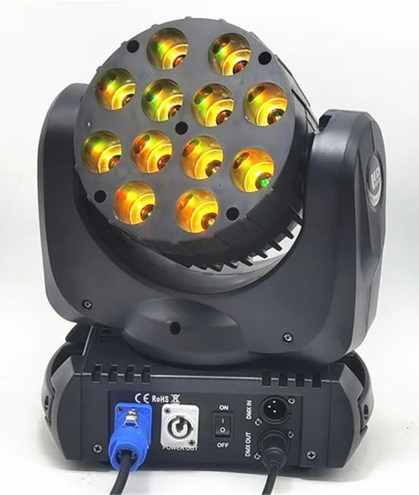 Светодиодный светильник с движущейся головкой 12x12 Вт rgbw 4 в 1|moving head light|dmx djdj disco |