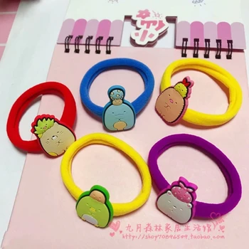 

5 pcs/group Cute Cartoon Sumikko Gurashi Children's hair accessories rubber band