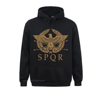 SPQR 로마 제국 표준 방패 Crewneck 그림 사용자 정의 남자의 복고풍 무료 배송 미국 크기 큰 크기 운동복