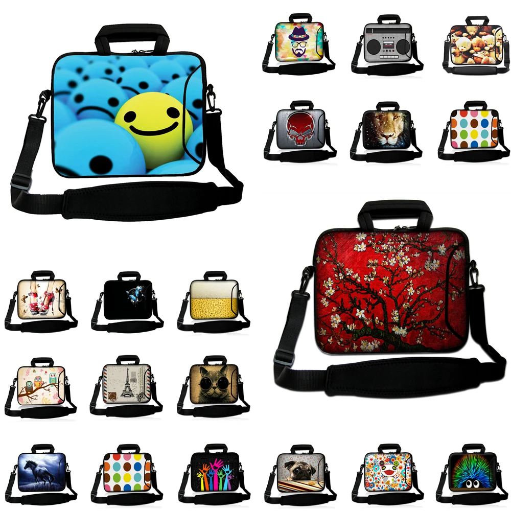 Застежек-молний Портативный ноутбука 10, 12, 13, 14, 15, 17 13," плечевой ремень для ноутбука Портфели курьерские Сумки из натуральной кожи чехол Chromebook чехол