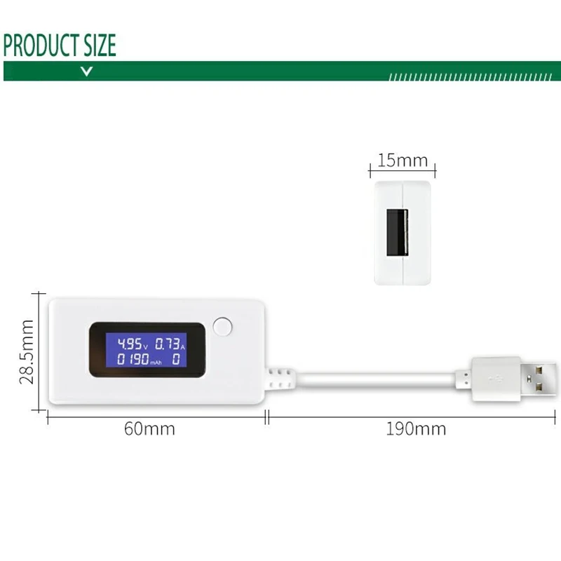 Рисунок 2 - ЖК-дисплей USB ток напряжение зарядки
