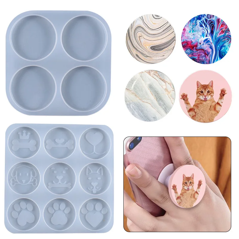 1pcs silicone Mold Casting Tools Square Mobile Phone Airbag Bracket Epoxy Resin Mould Used For Decoration Craft DIY Making