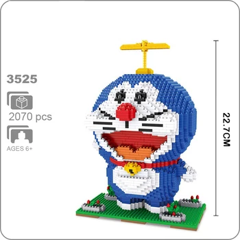 

Mini Diamond particle robotic cat series building blocks Animal 3D Model DIY educational Blocks creative Toys for Children gifts