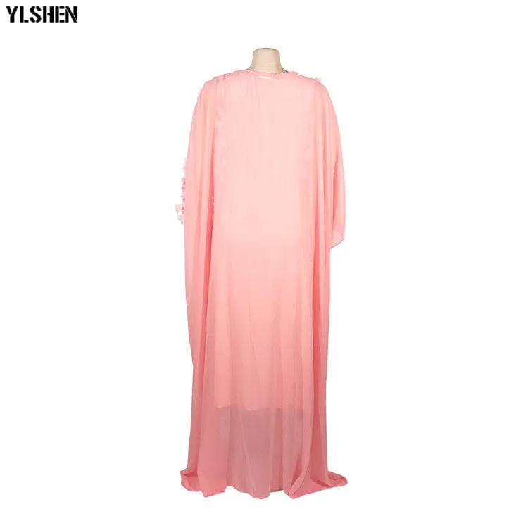 African Dresses for Women 2019 New Style African Clothes Bazin Fashion Lace Floral Boubou Robe Africain Dashiki Party Long Dress 10