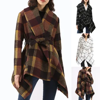 

Burst european and American new loose plaid jacket