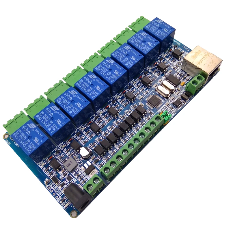 

8-way Network Relay 8-channel Input and Output Modbus RTU RS485 TCP Web