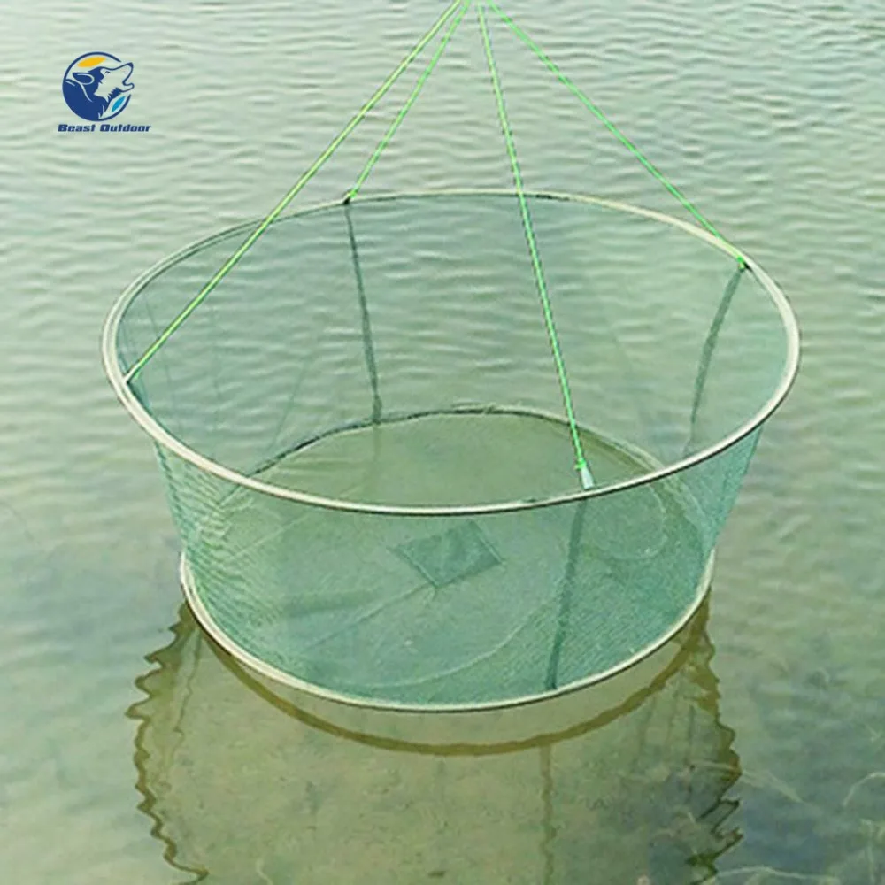 Foldable-Drop-Large-Net-Fishing-Nylon-Durable-Landing-Fish-Net-Prawn-Bait-Crab-Shrimp-Fish-Trap (4)