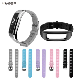 

Mijobs Magnetic Silicone Strap Replacement for Huawei Honor Band 4 Running Version Colorful Waterproof Watch Strap for huawei
