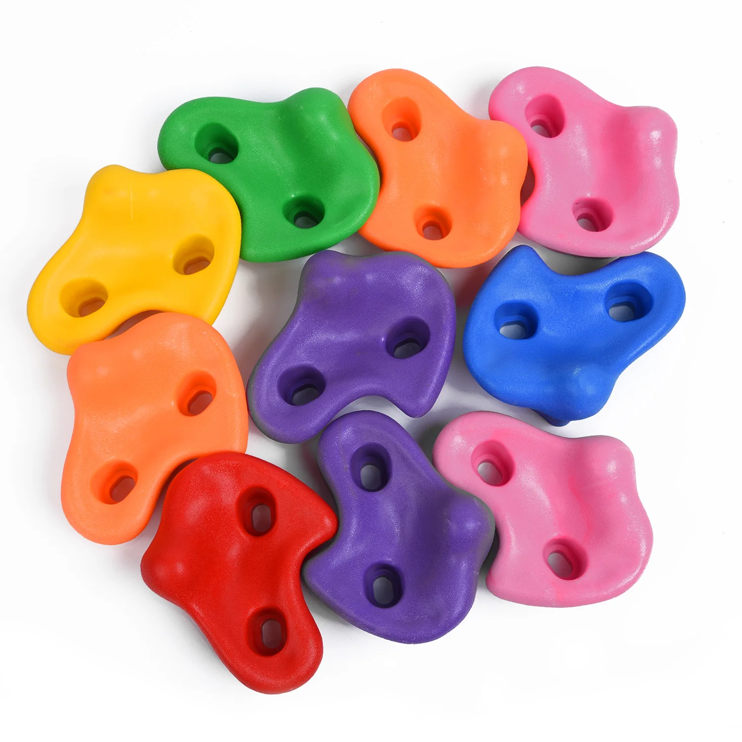 

10*Kids Climbing Stones Rocks Bolt On Climbing Frame Wall Hold Grab Stone Grip