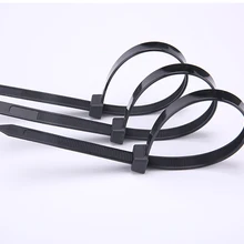 300mm x 4.8mm BLACK NYLON CABLE ZIP TIES FOR FASTENING CABLES & WIRES FREE TIES