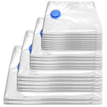 

20 Bags of Heavy Duty Vacuum Storage Bag Luxury Set Reusable Travel Space Protection Bag Waterproof Sealed Bag in 4 Sizes, Inclu