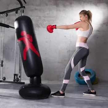 

Training Fitness Foldable Vertical Inflatable Boxing Bag PVC Thickening Boxing Pillar Tumbler Column Punching Bag Fitness Tools