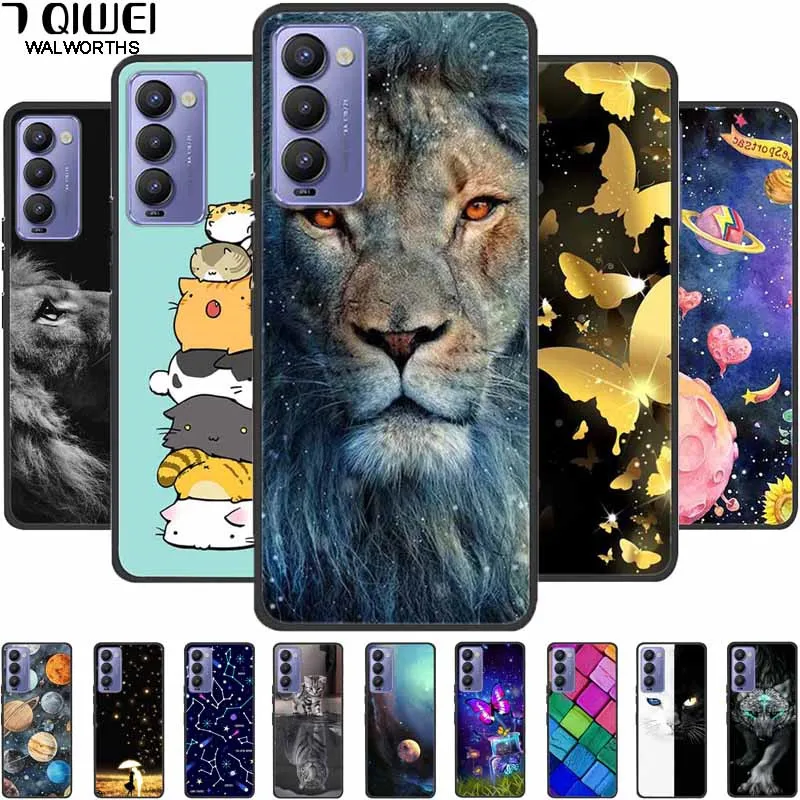 Tecno Camon 18 케이스 18i 커버 Tecno Camon 18 프리미어 케이스 용 실리콘 범퍼 케이스 TPU Soft ...