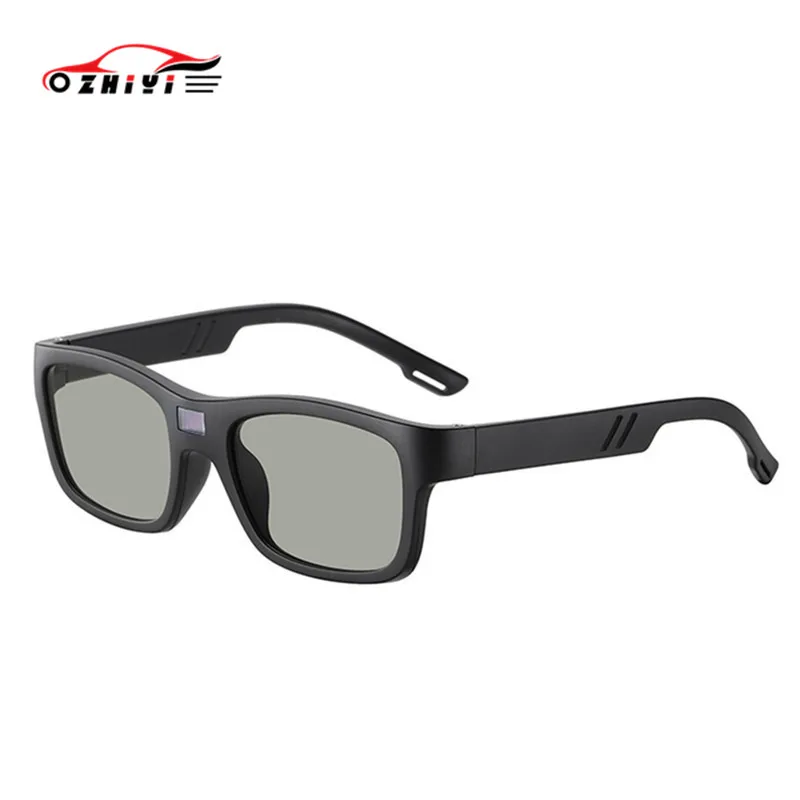 ZHIYI Vintage Men Women Chameleon Glasses LCD Smart Chip Photochromic Polarized Sunglasses Anti-Glare Glasses for Driving