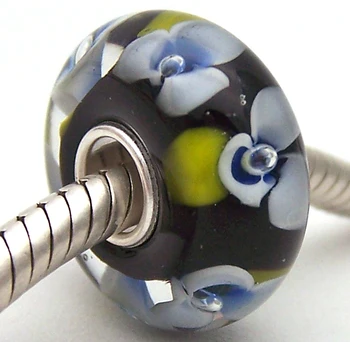 

JGWG2300 5X 100% Authenticity S925 Sterling Silver Beads Murano Glass beads Fit European Charms Bracelet diy jewelry Lampwork