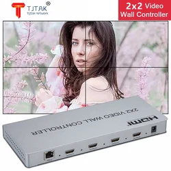 Contrôleur de mur vidéo DVI HDMI 2x2, processeur d'épissure de moniteur 1080P 1x2/2x1/3x1/1x3/1x4/4x1, épissure d'écran de télévision 