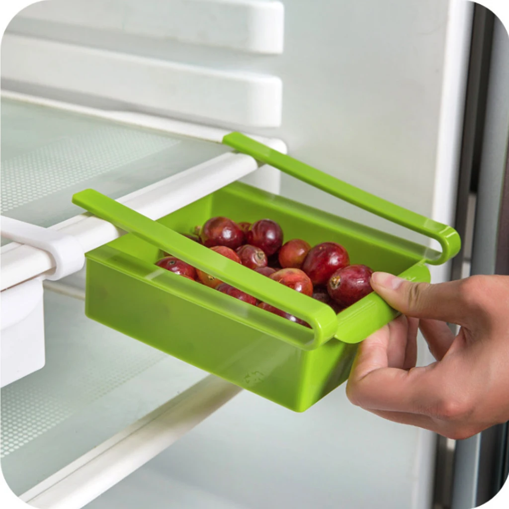 

Refrigerator Shelf Kitchen Refrigerator Storage Box Sliding Storage Basket Sliding Space Saving Storage Fruit Basket Egg Basket