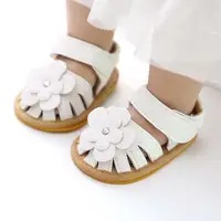 KIDSUN Baby Sandals Flower Graden Park Summer Outdoor Hook-Loop Flat Rubber Sole Anti-slip Toddler First Walkers Infant Shoes 3