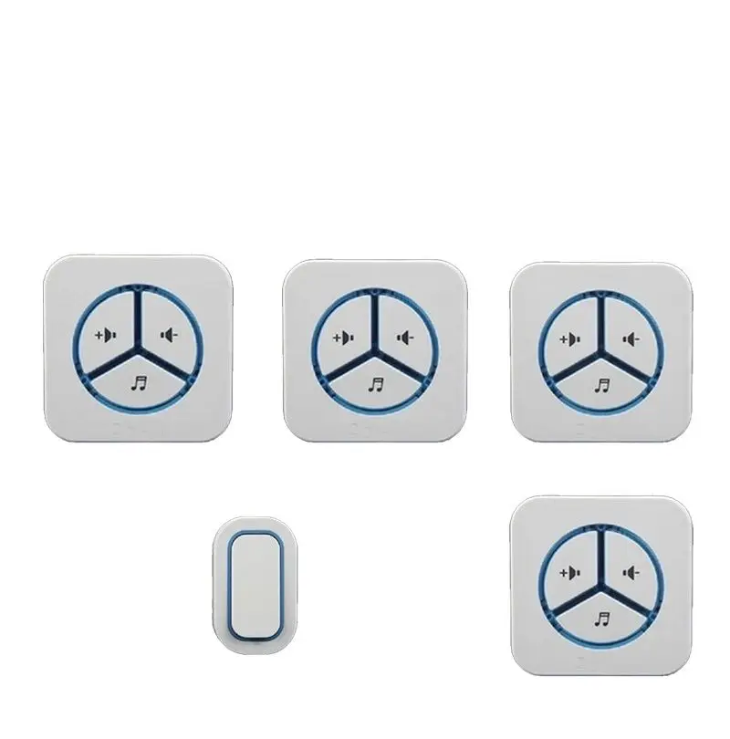 Wireless Doorbell Door Chime Set 1 Push +4 Rings Waterproof 250m Work