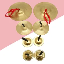 

2 Pcs Belly Dancing Finger Cymbal Percussion Musical Instrument 5cm 9cm 15cm Indian Metal Middle East Props Brass Cymbals