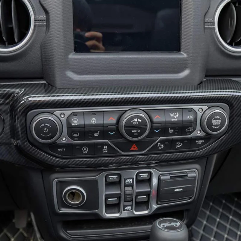 Накладки для салона Jeep Wrangler JL+ панель управления кондиционера, декоративные наклейки, аксессуары для Jeep JL