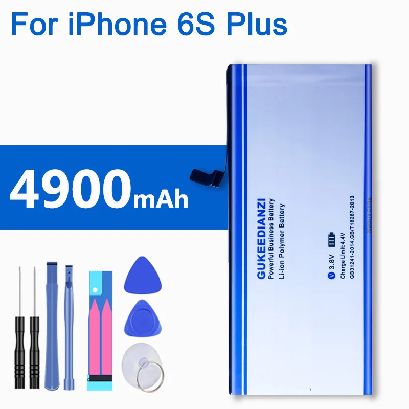 GUKEEDIANZI 4900mAh 6S Plus сменный литий-полимерный аккумулятор для мобильного телефона для iPhone 6S Plus перезаряжаемый аккумулятор стабильного напряжения