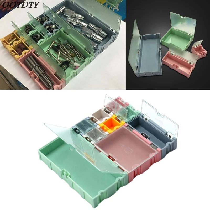 

9pcs/set SMD Container SMT IC Electronic Component Mini Storage Box Jewelry Case