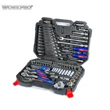 Набор инструментов 100 шт. WORKPRO W003025AE Металлообработка ящик для инструмент для ремонта авто гайковерт
