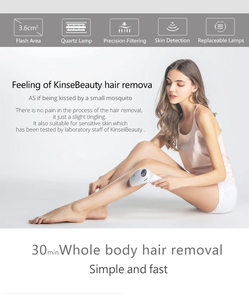 KinseiBeauty IPL лазерное устройство для удаления волос, перманентное удаление волос, IPL лазерный эпилятор, электрическая машина для удаления волос на подмышках