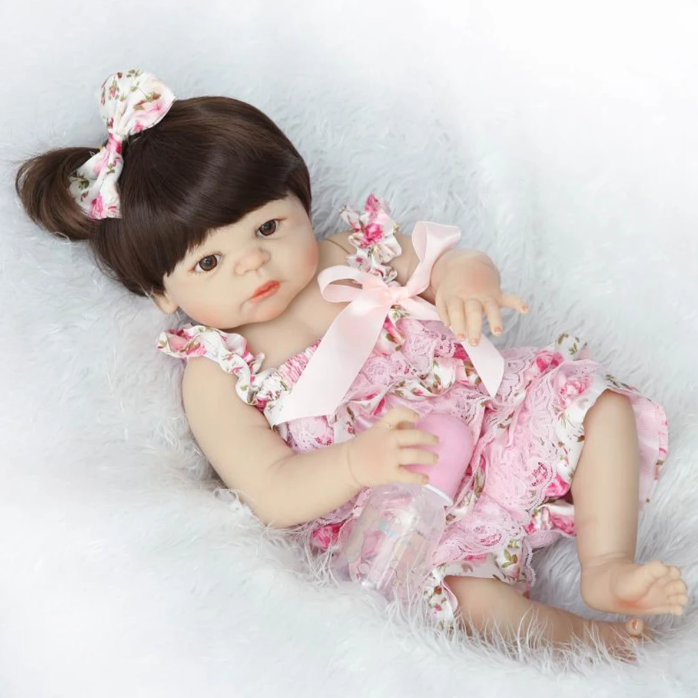 57 см силиконовая кукла-младенец для маленьких девочек принцесса очаровательные реалистичные детские игрушки новинка