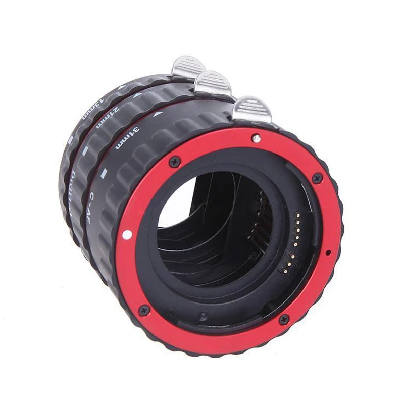 Авто фокус микро Удлинитель кольцо красный для Canon EOS EF EF-S 60D 7D 5D 550D