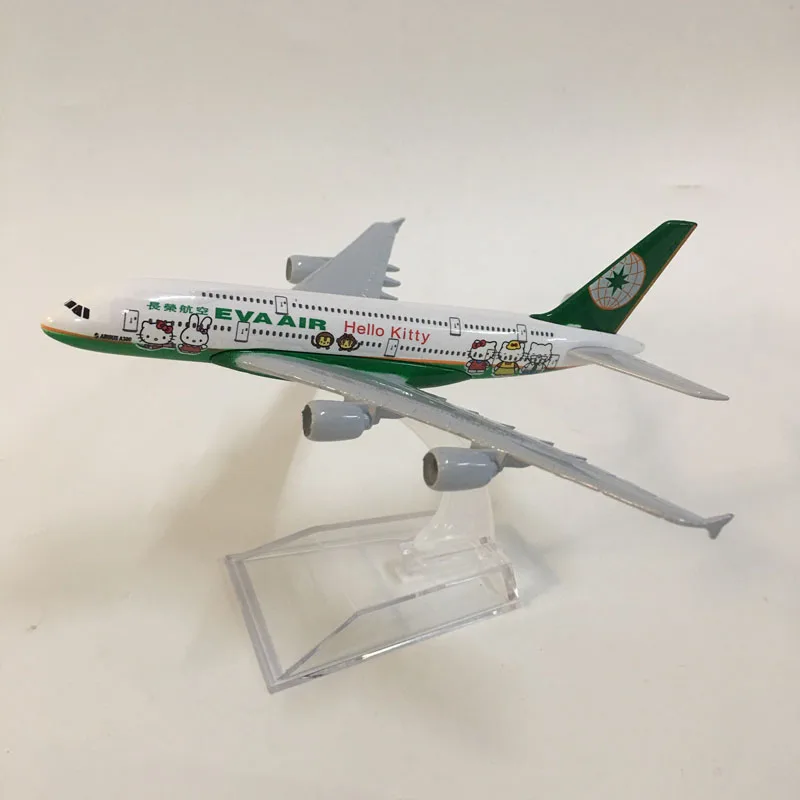16 см самолет модель самолета EVA воздуха A380 самолеты Игрушечная 1:400 Diecast