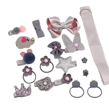 

Children Girls Bow Hair Clips Mix Set New Lovely Bows Hair Clips Kids Cartoon Rubber Hair Ring Band Hair Accessories #1119