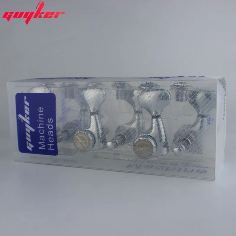Guyker Guitar Machine Heads 1:21 Rear Locking Tuners Guitar Tuning Pegs Tuners for ST TL SG Style Electric Guitars Chrome