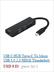 USB C концентратор type-c для нескольких портов USB 3,0 type C адаптер питания USB-C концентратор разветвитель док-станция для MacBook Pro/Air type C