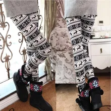 20# рождественские Модные женские леггинсы, женские эластичные обтягивающие штаны с принтом, эластичные леггинсы, женские леггинсы