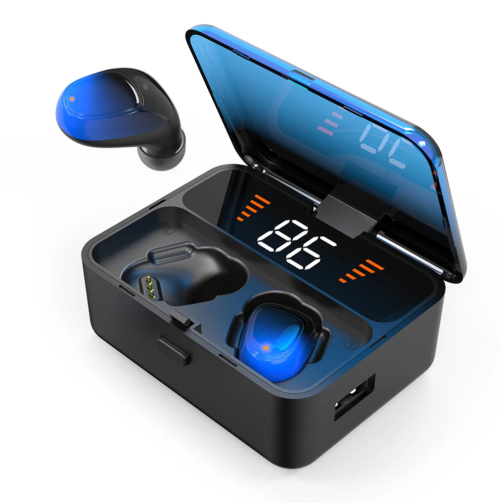 Bluetooth наушники TWS наушники с сенсорным управлением настоящие беспроводные наушники водонепроницаемые спортивные наушники с микрофоном зарядная коробка